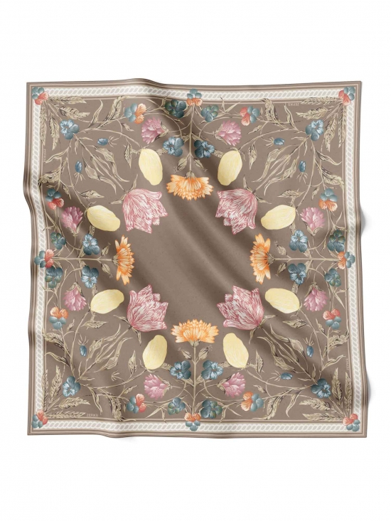 REJECT ITEM LILY COTTON VOILE - BROWN
